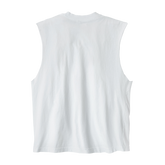 LA Apparel Sleeveless Tee White Print